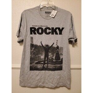 Rocky "Million-to-one shot" Boxing Movie Fists Up Picture Gray T Shirt M Rocky 1